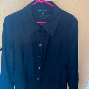Anne Klein Coat, black Trenchcoat. Gorgeous, fancy buttons